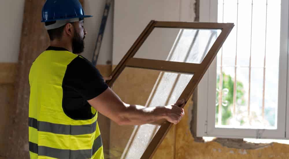 Changement de fenêtre par un professionnel.