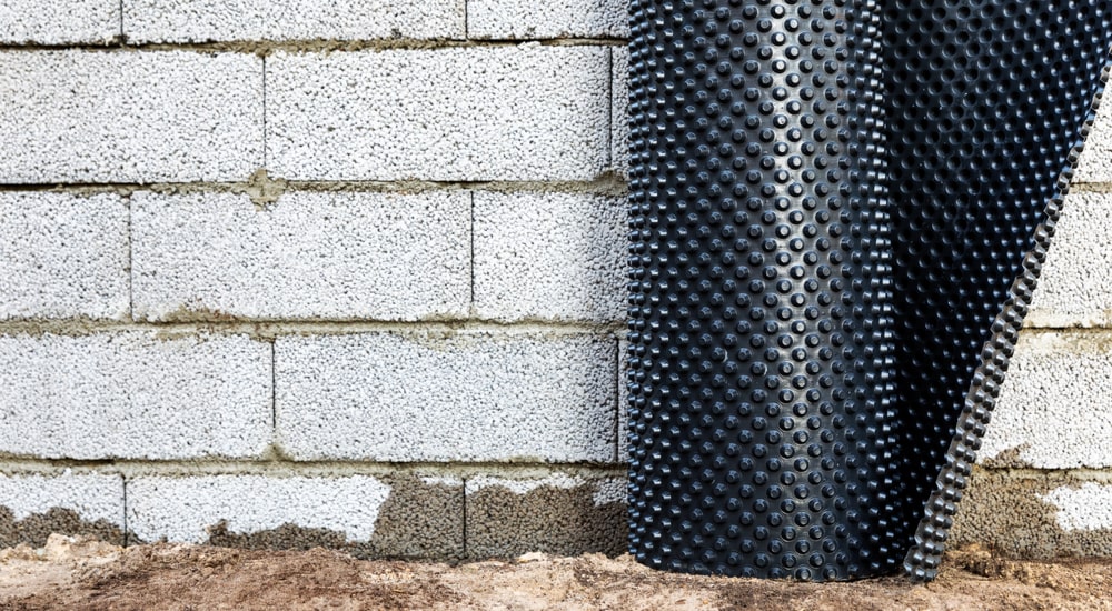 Membrane à bulle utilisée dans les drainages de sol et de parois