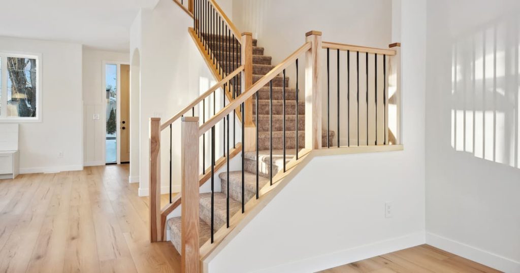 Escalier deux quarts tournant en vois