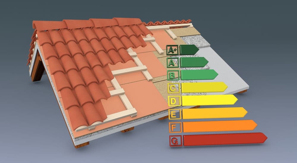 Panneau de polystyrène extrudé pour l'isolation des murs et toitures  inclinées