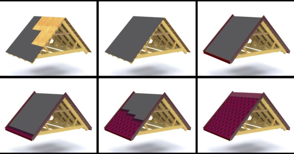 schéma isolation sous toiture entre chevrons