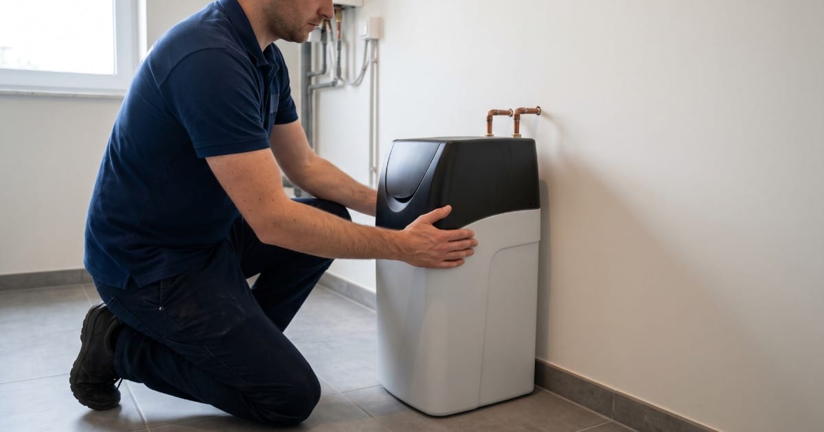 Installation d'un adoucisseur Minimax dans une habitation.