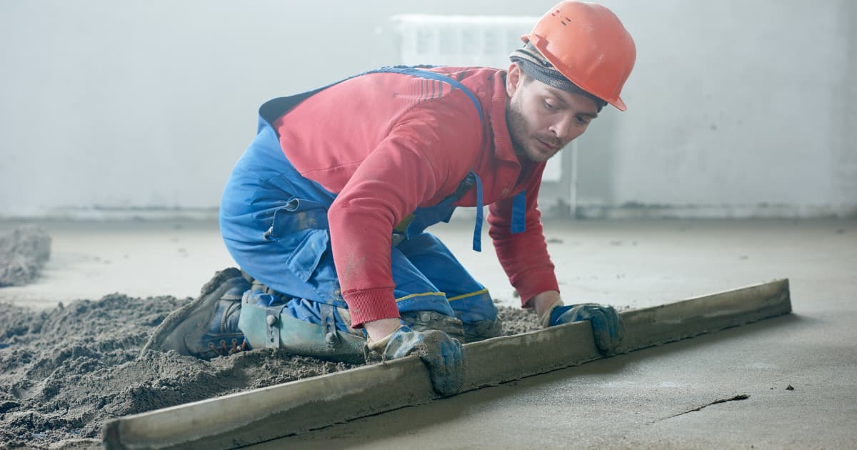 chape isolante sur sol installé
