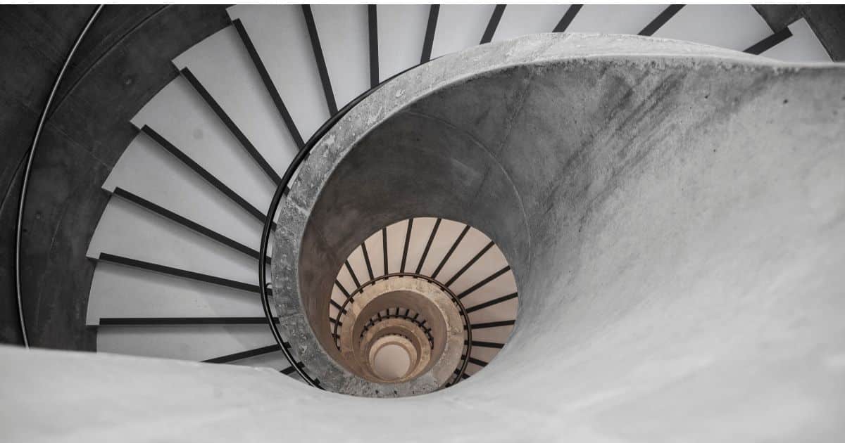 Escalier en colimaçon en béton
