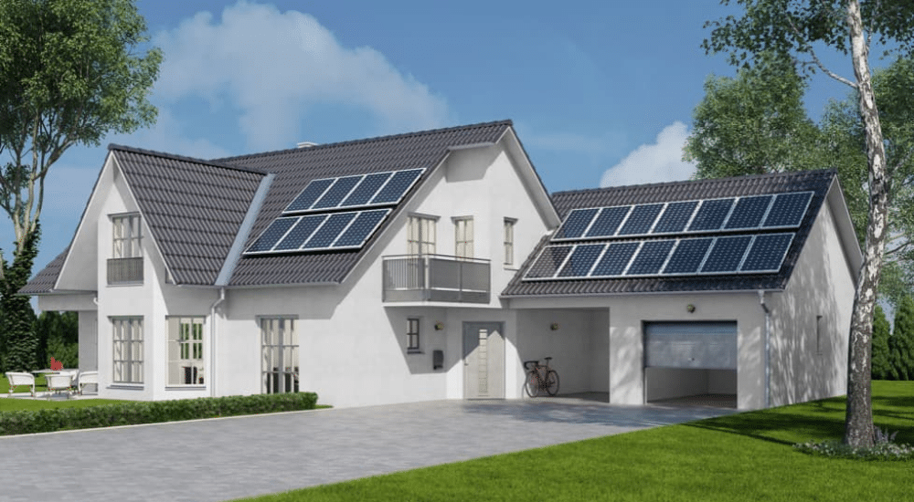 panneaux solaires sur une maison familiales 