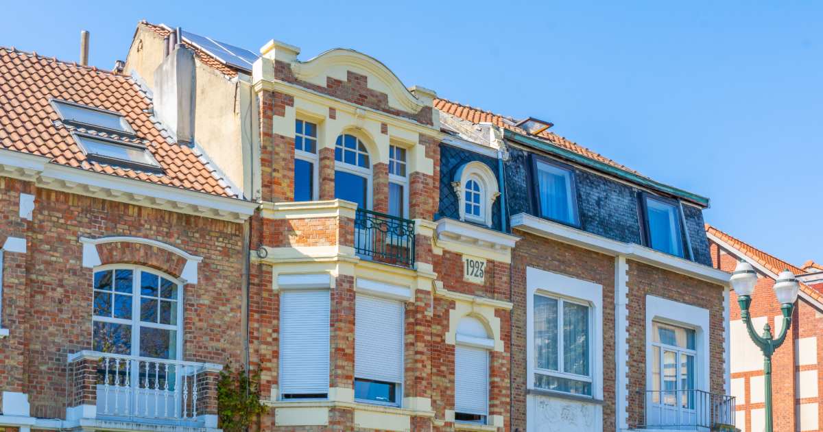 Façade d'une maison à Schaerbeek.