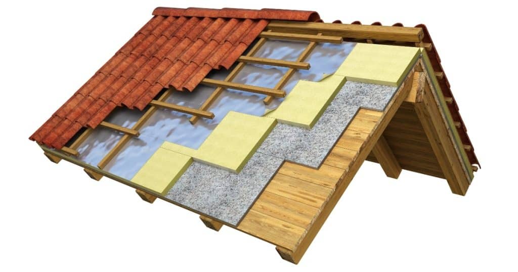 Les différents matériaux qui compose les couches d'une toiture