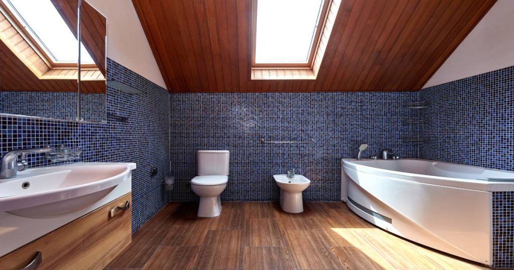 badkamer installeren op de zolder
