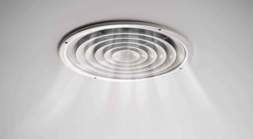 decentrale ventilatie op het plafond 