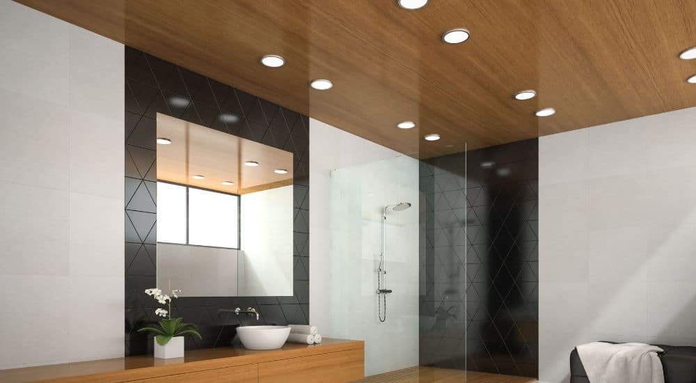 Verlichting plafond badkamer