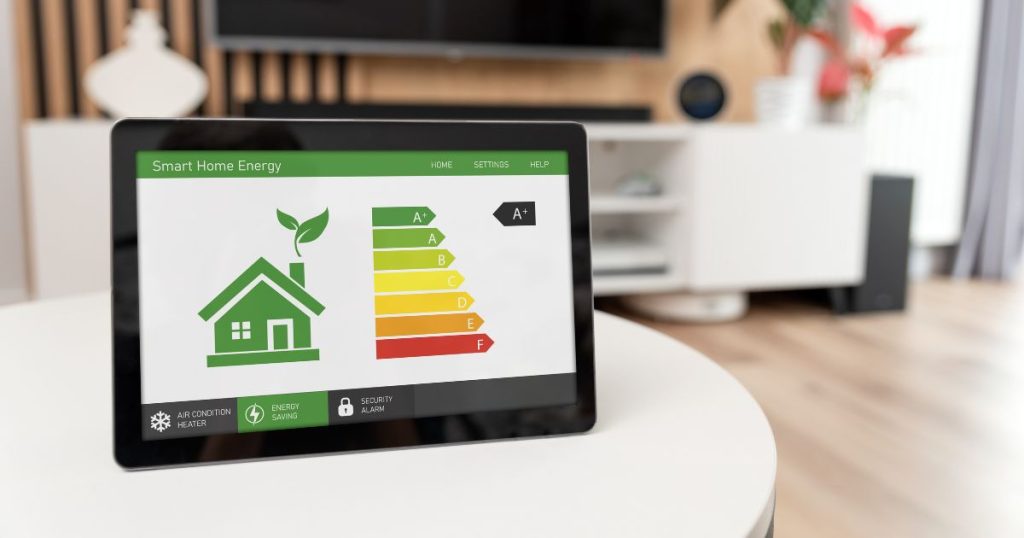 Een tablet met een Energy Management System. 