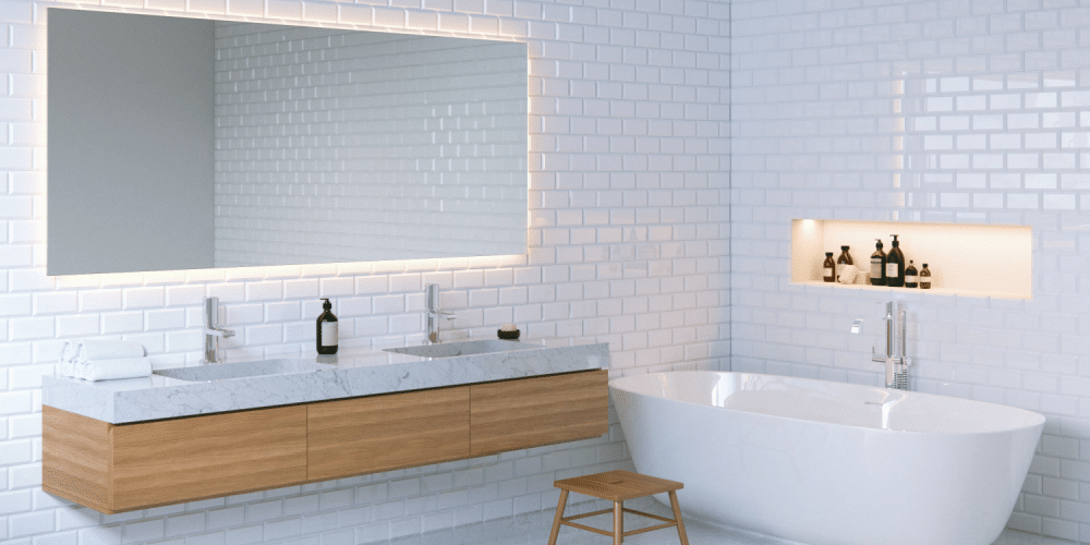 witte badkamer steenstrips 